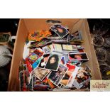 A box of various collectors cards