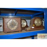 Three vintage clocks AF