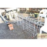 A large galvanised wine rack