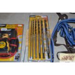 Two wood drill sets