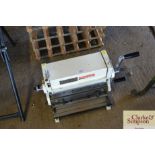 An Axeminster 12" 3 in 1 shear press brake, slip press sheet metal cutter