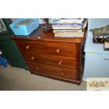 A Victorian mahogany, three drawer chest of drawer