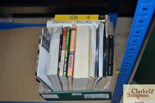 A box of various books