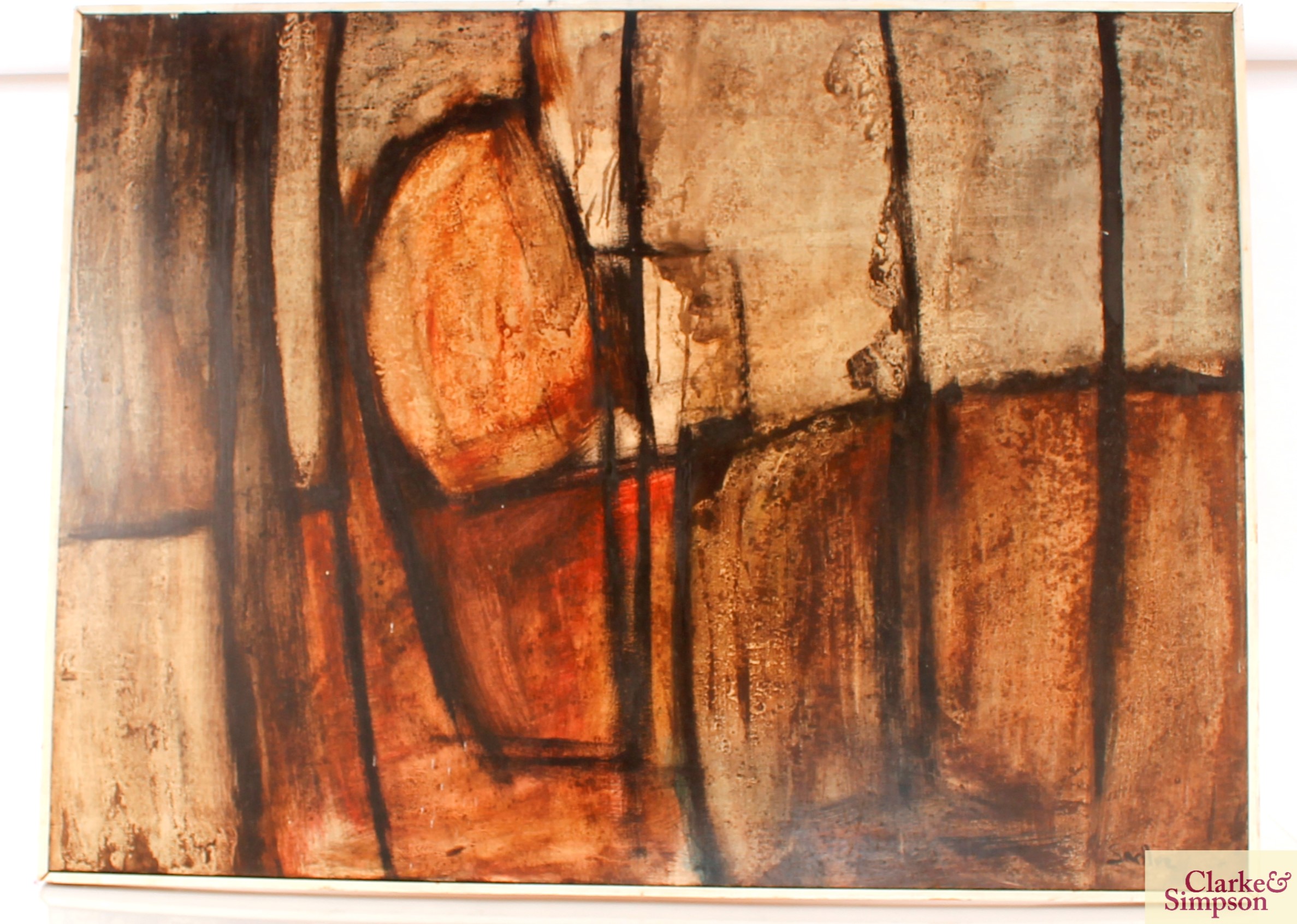 Robert Sadler, large abstract study, signed oil on - Image 2 of 2