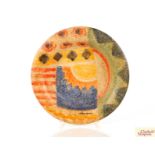 A brightly coloured Italian pottery shallow dish "