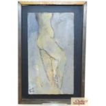 Robert Sadler, nude study acrylic on board, signed