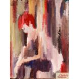 David Lee, "Red Head", oil on canvas, 80cm x 60cm