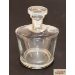 A glass and pate mounted decanter and stopper, 21c