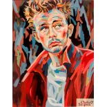 David Lee, "James Dean", enamel oil on canvas, 90cm x 70cm