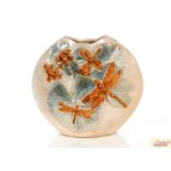 A Bernard Rooke "Lily Pad" vase decorated dragon f