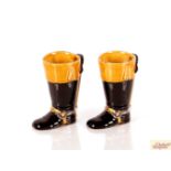 A pair of Sylvac miniature riding boot jugs, 14cm