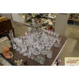 A quantity of various cut glassware to include dec