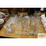 A large quantity of various glassware to include v