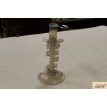 A Venetian glass candlestick AF
