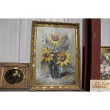 Orsini, still life study depicting sunflowers in a