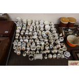 A collection of crested souvenir china