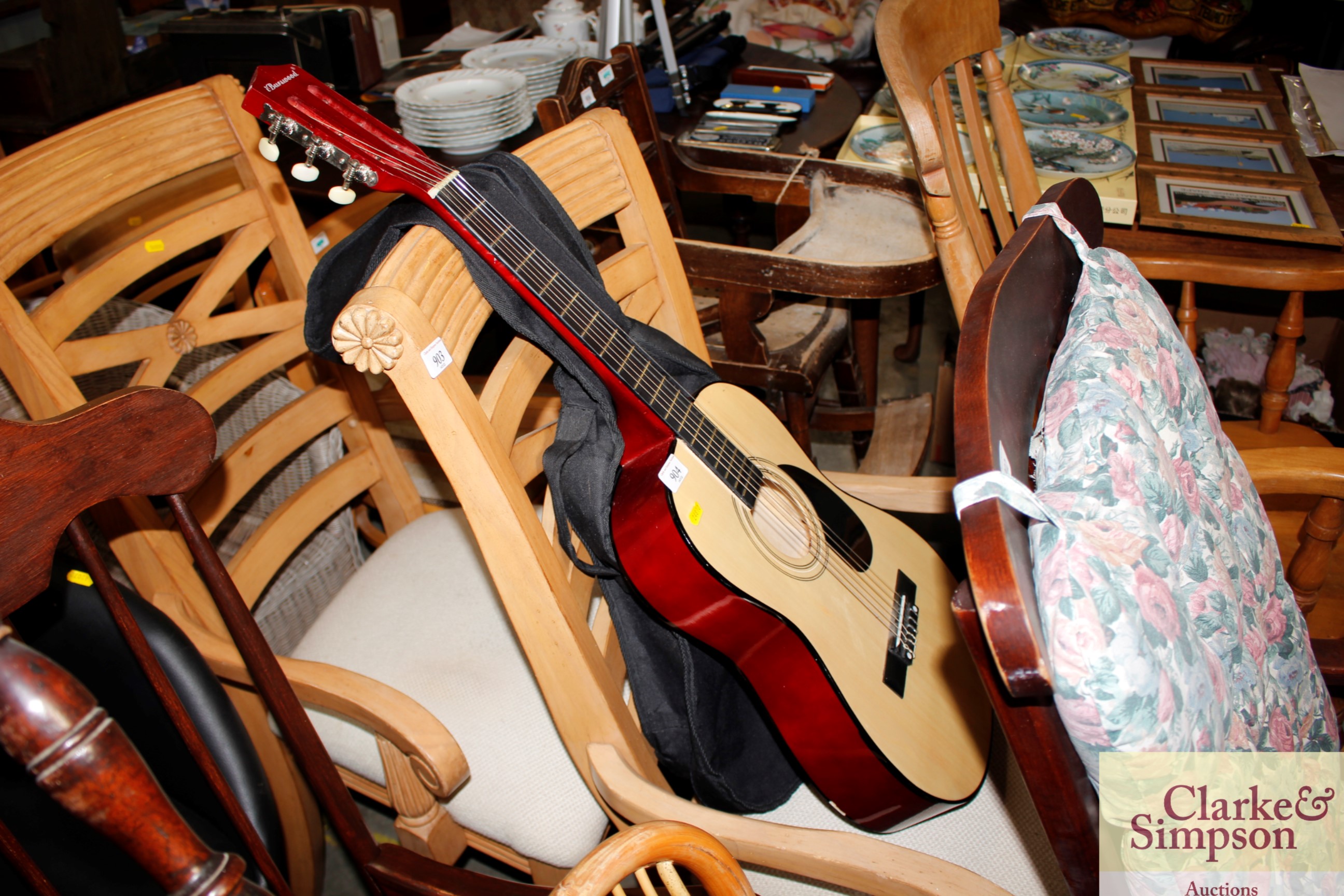 A Burswood acoustic guitar