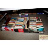 Three boxes of various books