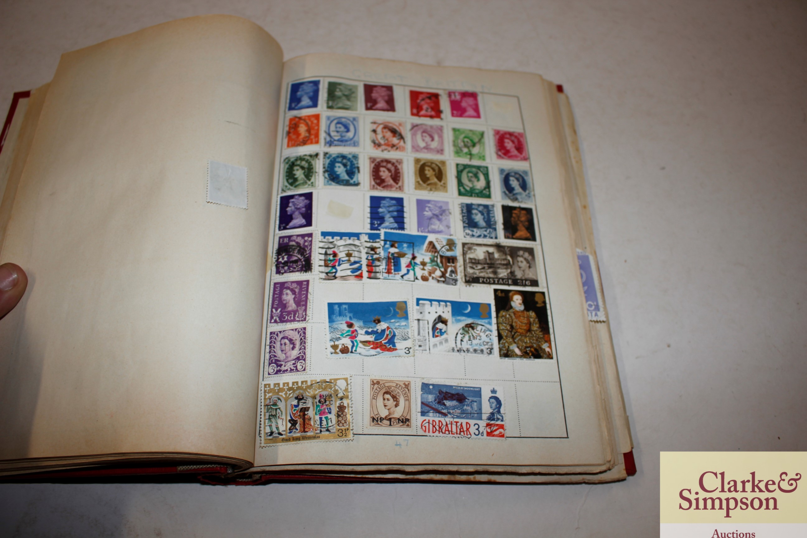A Cardinal stamp album and contents