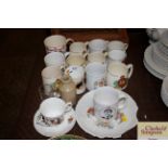 A collection of Royal Commemorative china