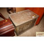 A brass cased coal box complete with liner