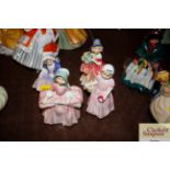 A Royal Doulton figurine "Cissie", another "Tinkle Bell", another "Dinky Doo", and "Bo Peep"