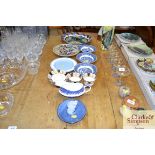A quantity of various blue and white china etc.