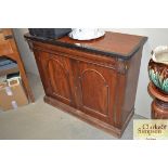 A mahogany chiffonier with inlaid decoration