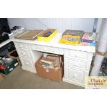 A modern dressing table fitted seven drawers