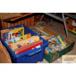 Two boxes of various children's books and annuals