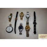 A quantity of miscellaneous wrist watches, pocket