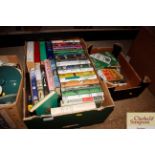 Two boxes of miscellaneous books including Agatha