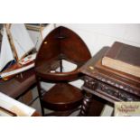 A 19th Century mahogany corner washstand