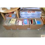 Three boxes of various books