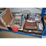 Two boxes of various CDs and DVDs