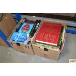 Two boxes of various books