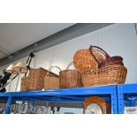 A quantity of wicker baskets