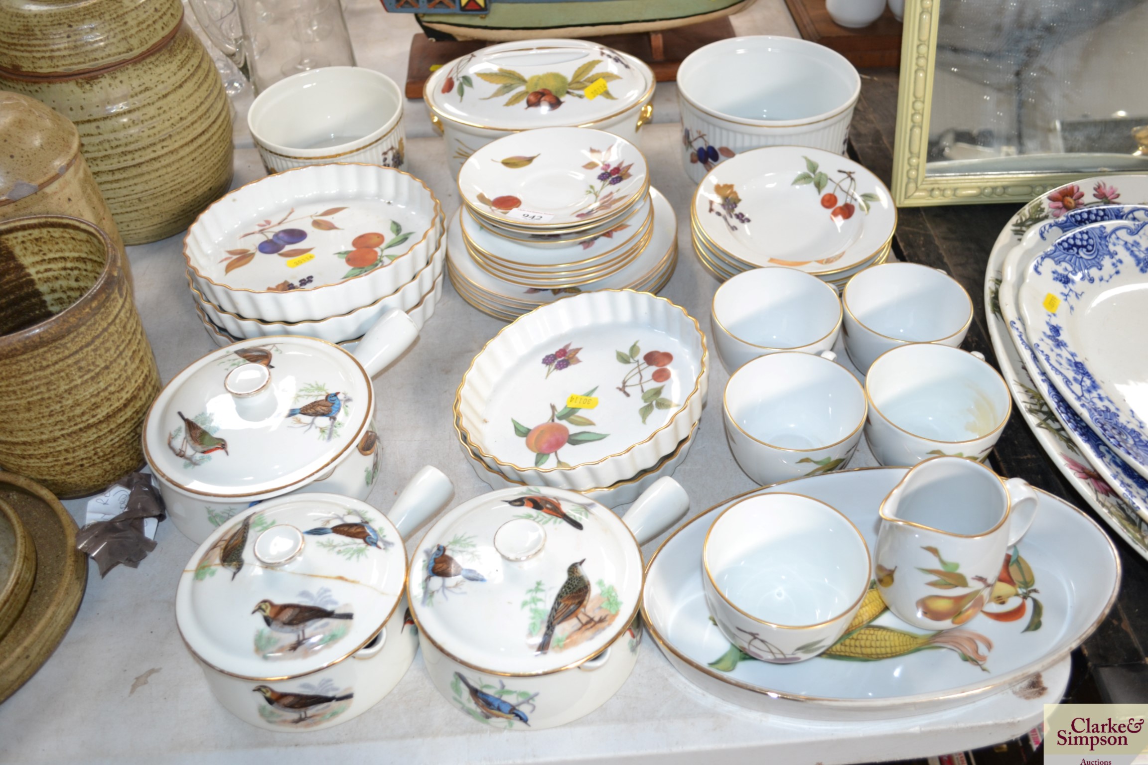 A quantity of Royal Worcester dinnerware and three