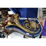 A Besson French horn in fitted case