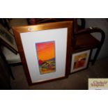 Two modern gilt framed prints