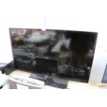 A Samsung flat screen television (lacking remote c