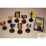 US medal collection of nine including one boxed