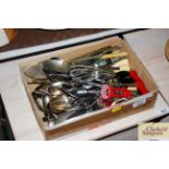 A quantity of various plated cutlery etc