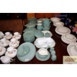 A Denby green pottery part dinner service and othe
