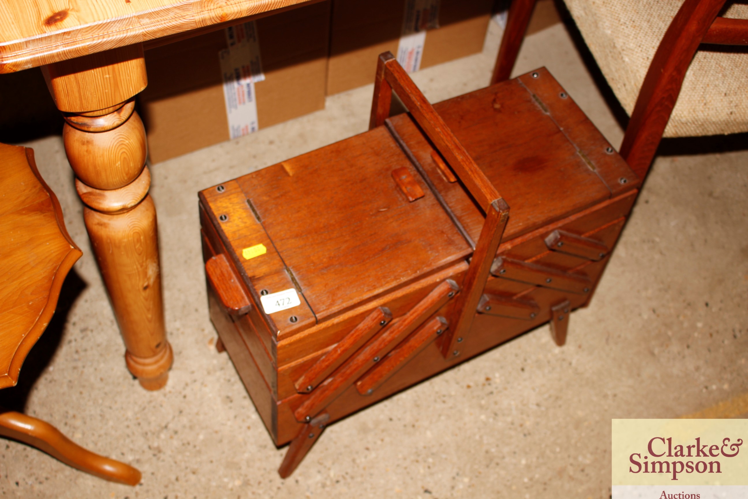 A cantilever sewing box