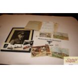 A WW2 German military photograph and various ephem