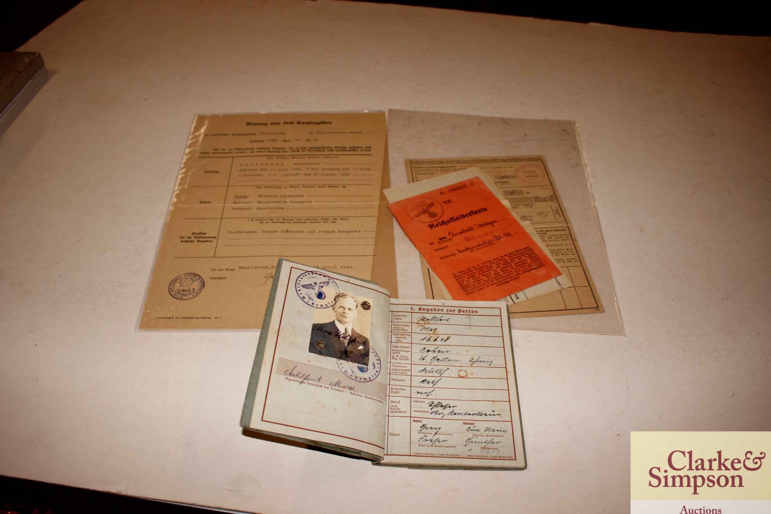 A quantity of various WW2 German ephemera