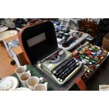 An Imperial typewriter in fitted case