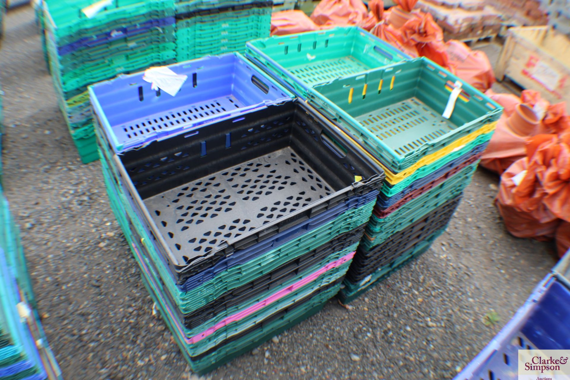 c.50x vegetable/ produce stacking crates. - Image 2 of 2