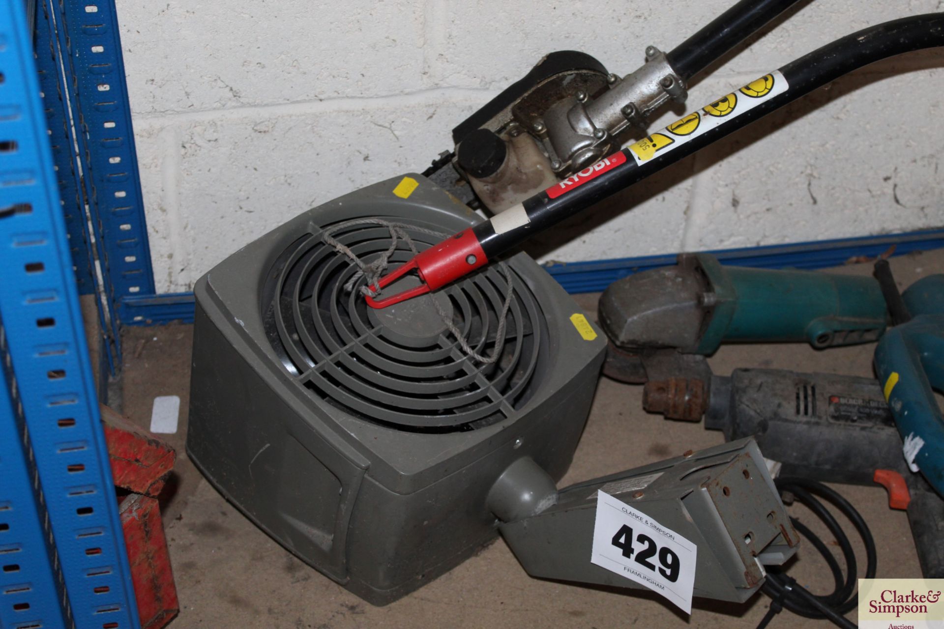 Strimmer attachments, heater, old power tools etc. - Image 2 of 3